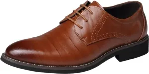 Mens Oxford Shoes Business Leather Casual Lace Up Breathable Loafers Flats Driving Formal Tuxedo Shoes for Men Comfortable
