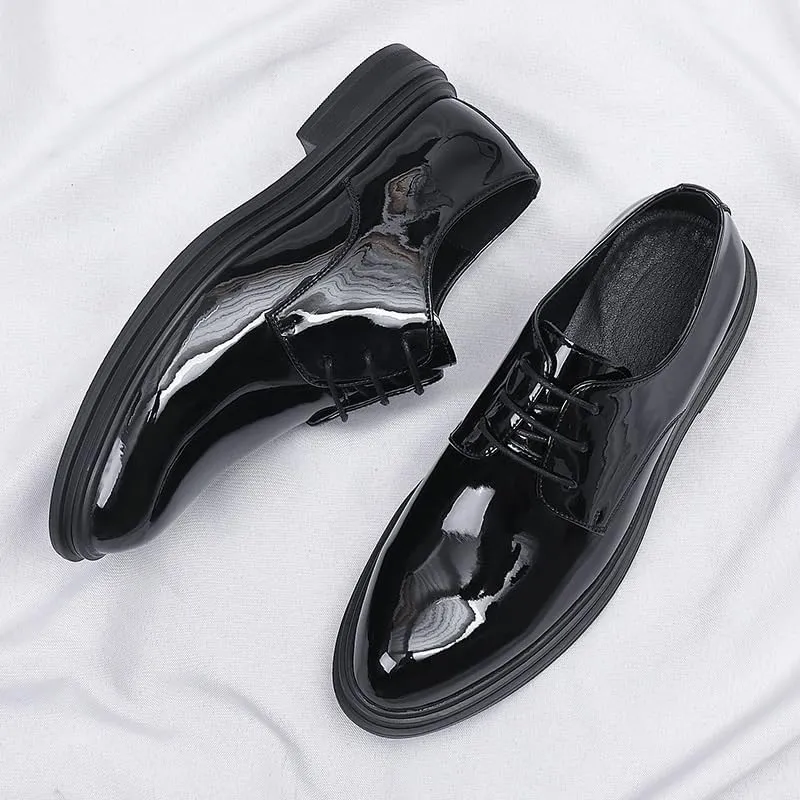 Mens Oxfords Men's Classic Lace Up Formal Tuxedo Derby Shoes Breathable Leather Wingtip Brogue Shoes for Men