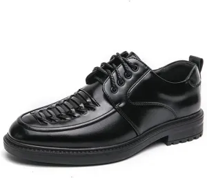 Mens Oxfords Shoes Fashion Comfortable Round Toe Lace Up Loafers Lightweight Casual Business Oxford Dress Shoes for Men