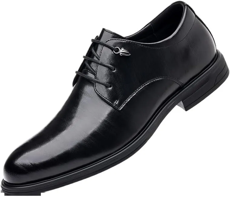 Men's Patent Leather Brogue Oxford Shoes - Stylish Dress Shoes for Business, Weddings, and Office Wear