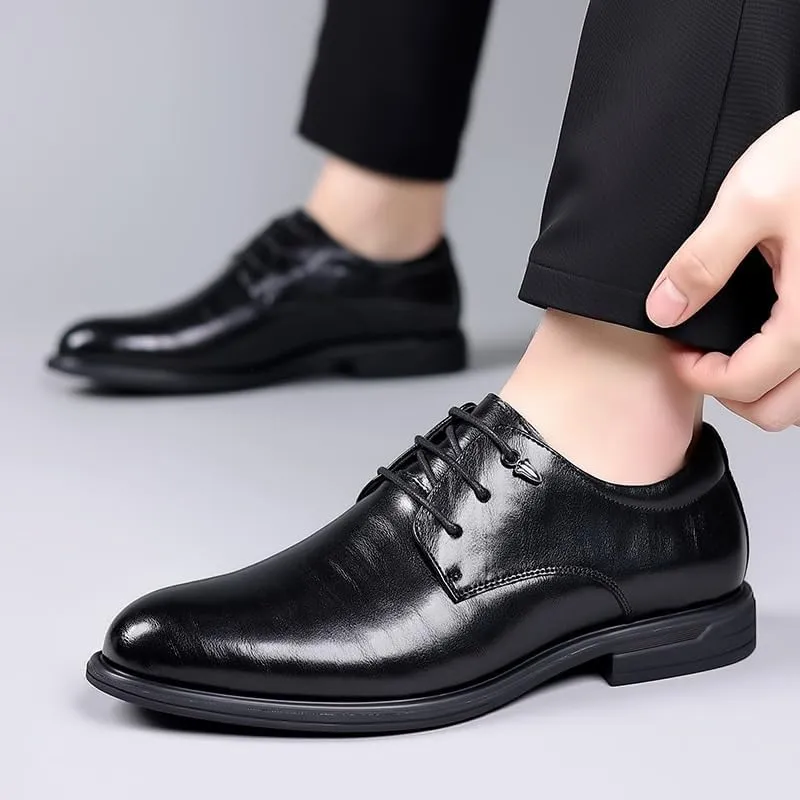 Men's Patent Leather Brogue Oxford Shoes - Stylish Dress Shoes for Business, Weddings, and Office Wear