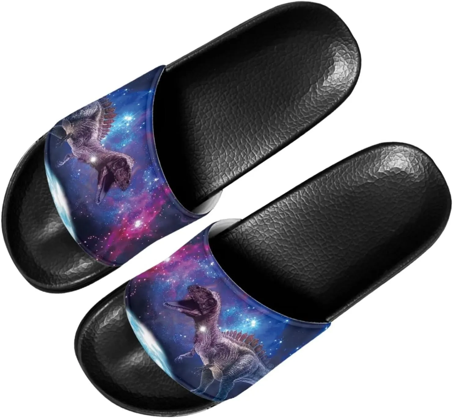 Mens Pillow House Slide Sandals Non-Slip Black Bath Sandals Wide Width EVA Flat Shoes Quick Drying Peep Toe Slippers Beach Dress Shoes