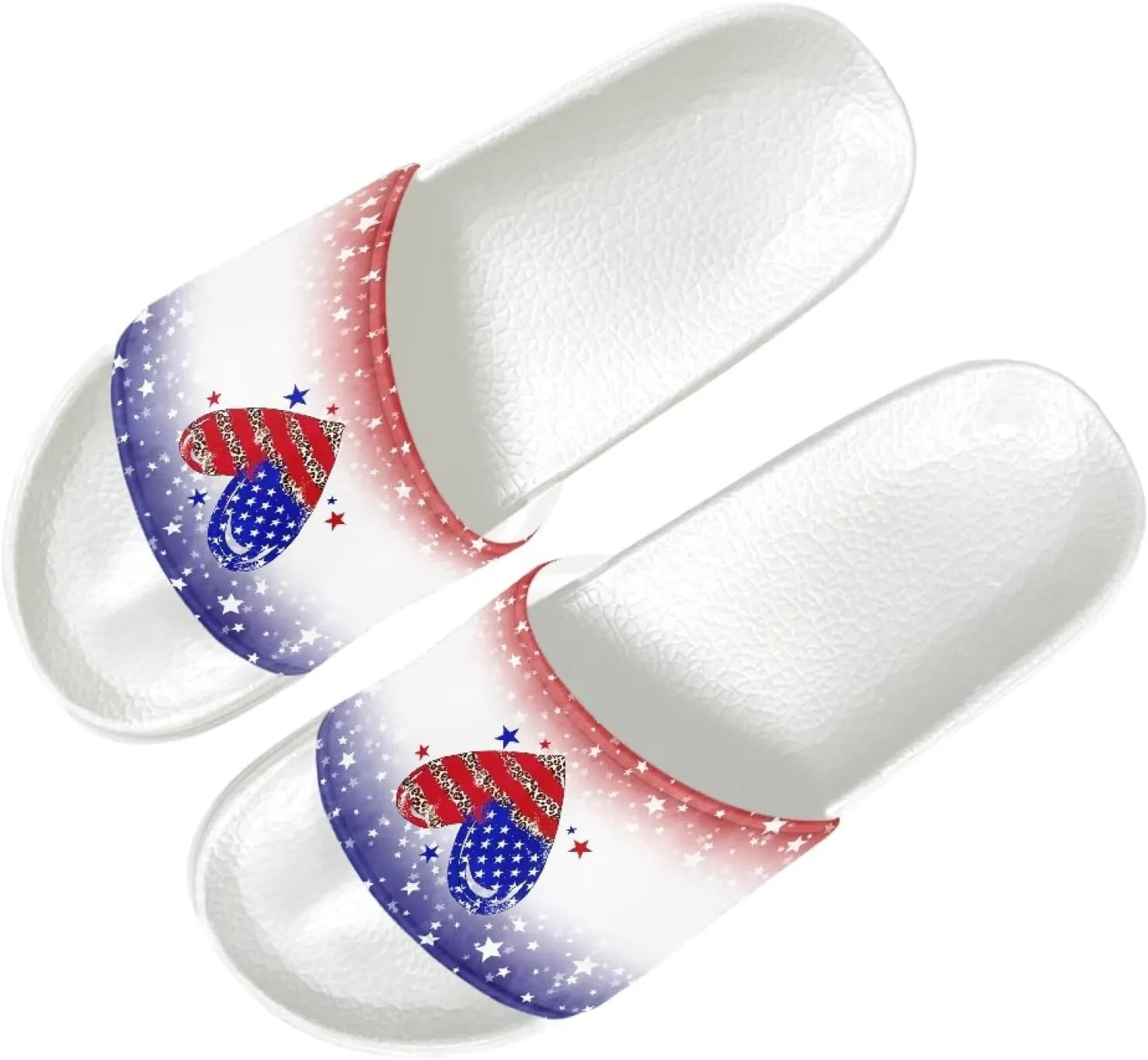 Mens Pillow House Slide Sandals Non-Slip White Bath Sandals Wide Width EVA Flat Shoes Quick Drying Peep Toe Slippers Beach Dress Shoes