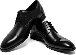 Men's Premium Dress Shoes for Business and Weddings Breathable Cowhide Oxfords with Non-Slip Rubber Sole, Formal Office and Event Footwear