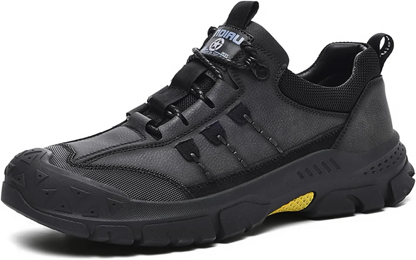 Men's Waterproof Hiking Shoes Leather Casual Outdoor Low Walking Trekking Shoes for Men