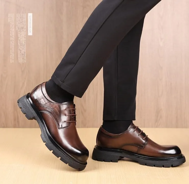 Men's Waterproof Oxford Shoes Non-Slip Rubber Sole Men Formal Derby Shoes Business Tuxedo Shoes