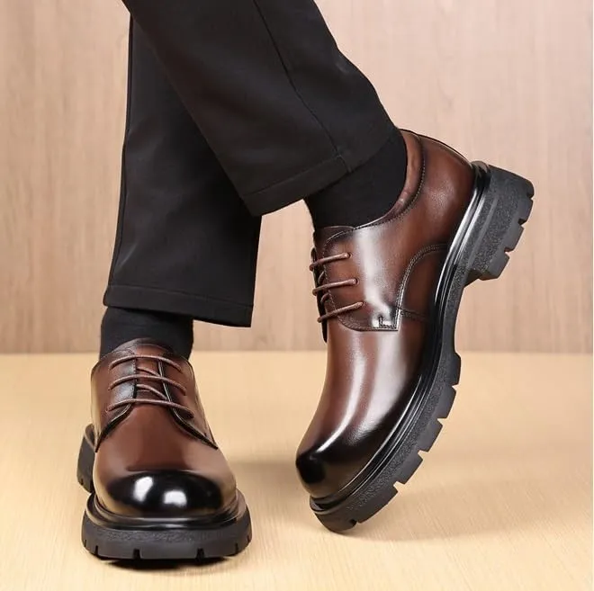 Men's Waterproof Oxford Shoes Non-Slip Rubber Sole Men Formal Derby Shoes Business Tuxedo Shoes