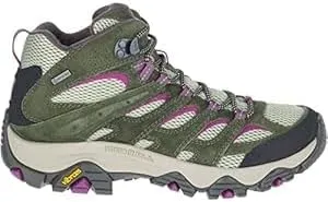 Merrell J035852 Womens Hiking Shoes Moab 3 Mid WP Waterproof Lichen/Mulberry US Size 6