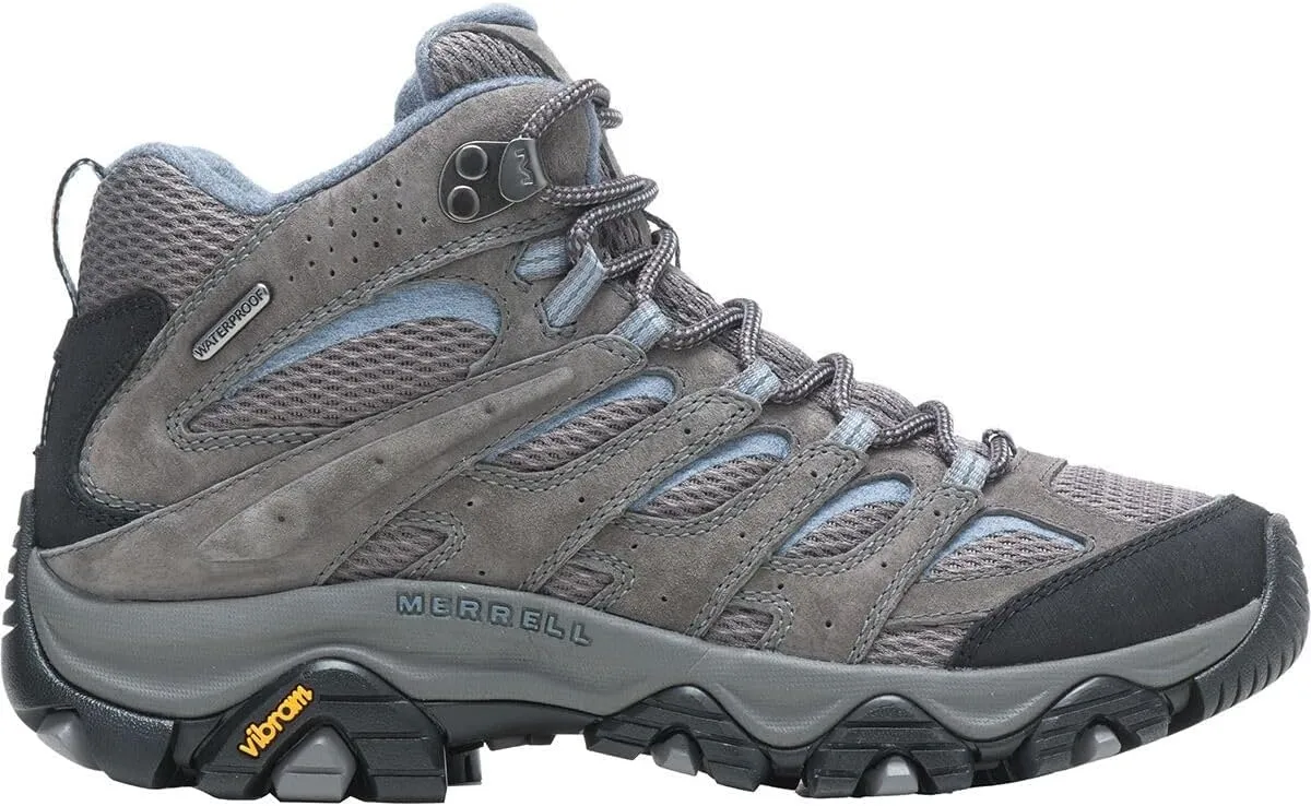 Merrell Women's Moab 3 MID Waterproof Hiking Boot, New Granite, 6 Wide