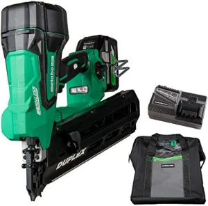 Metabo HPT 36V MultiVolt™ Cordless Forming Nailer | 21 Degree Duplex Nail, up to 3-1/2-Inch | 1-36V Battery   Charger | NR3675DD