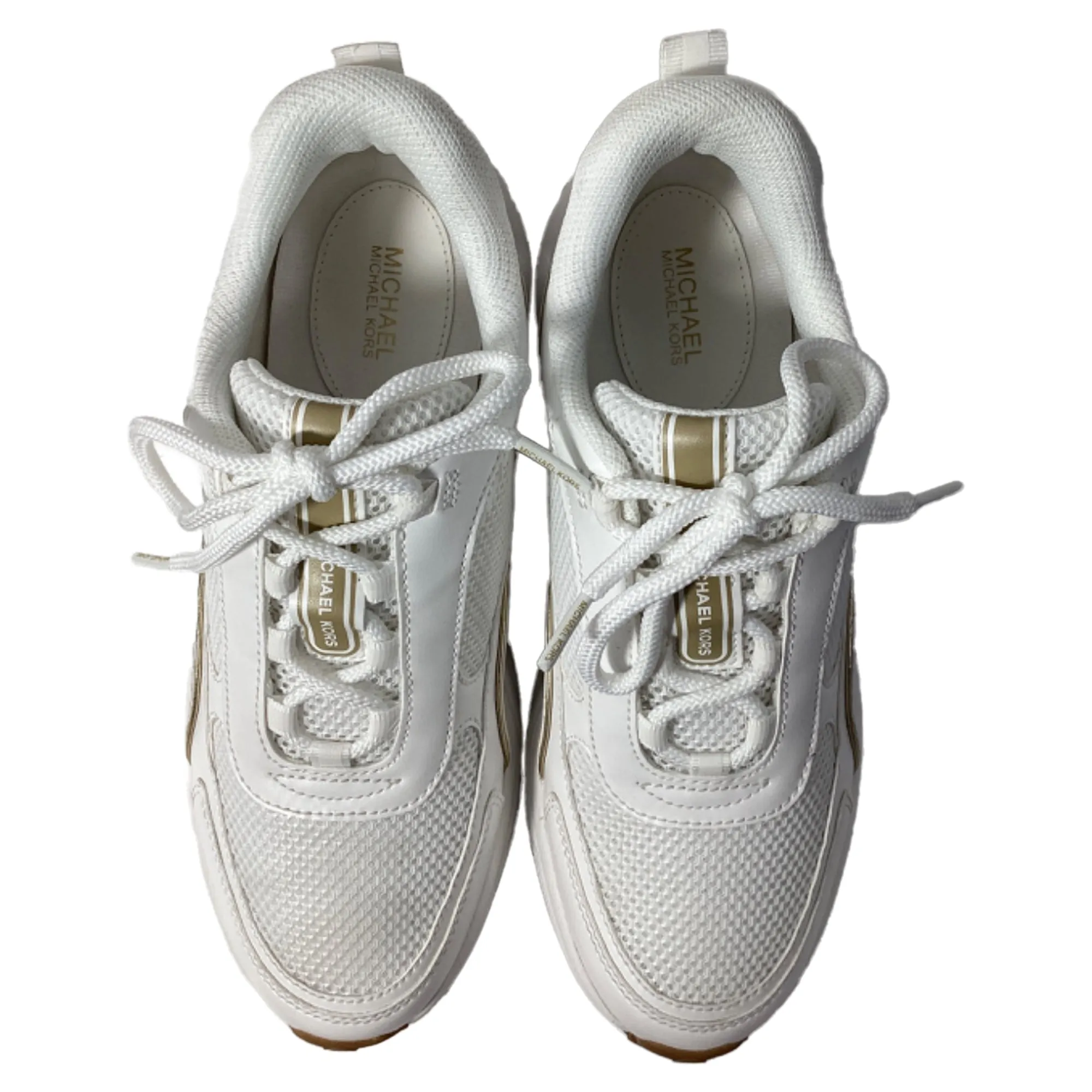Michael Kors Katrina Mesh Trainer in Optic White Leather
