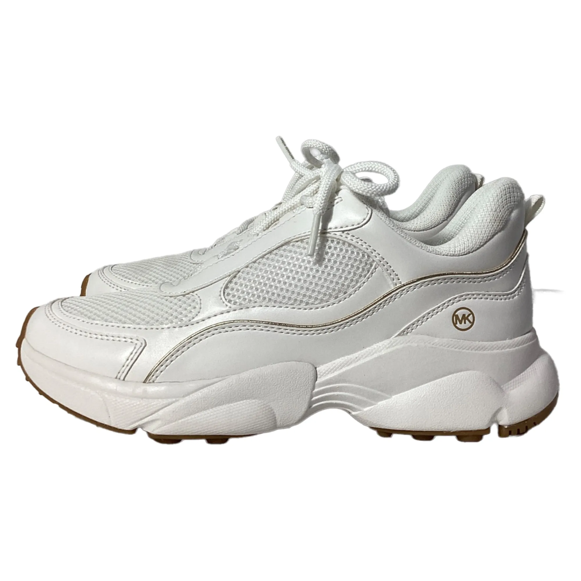 Michael Kors Katrina Mesh Trainer in Optic White Leather