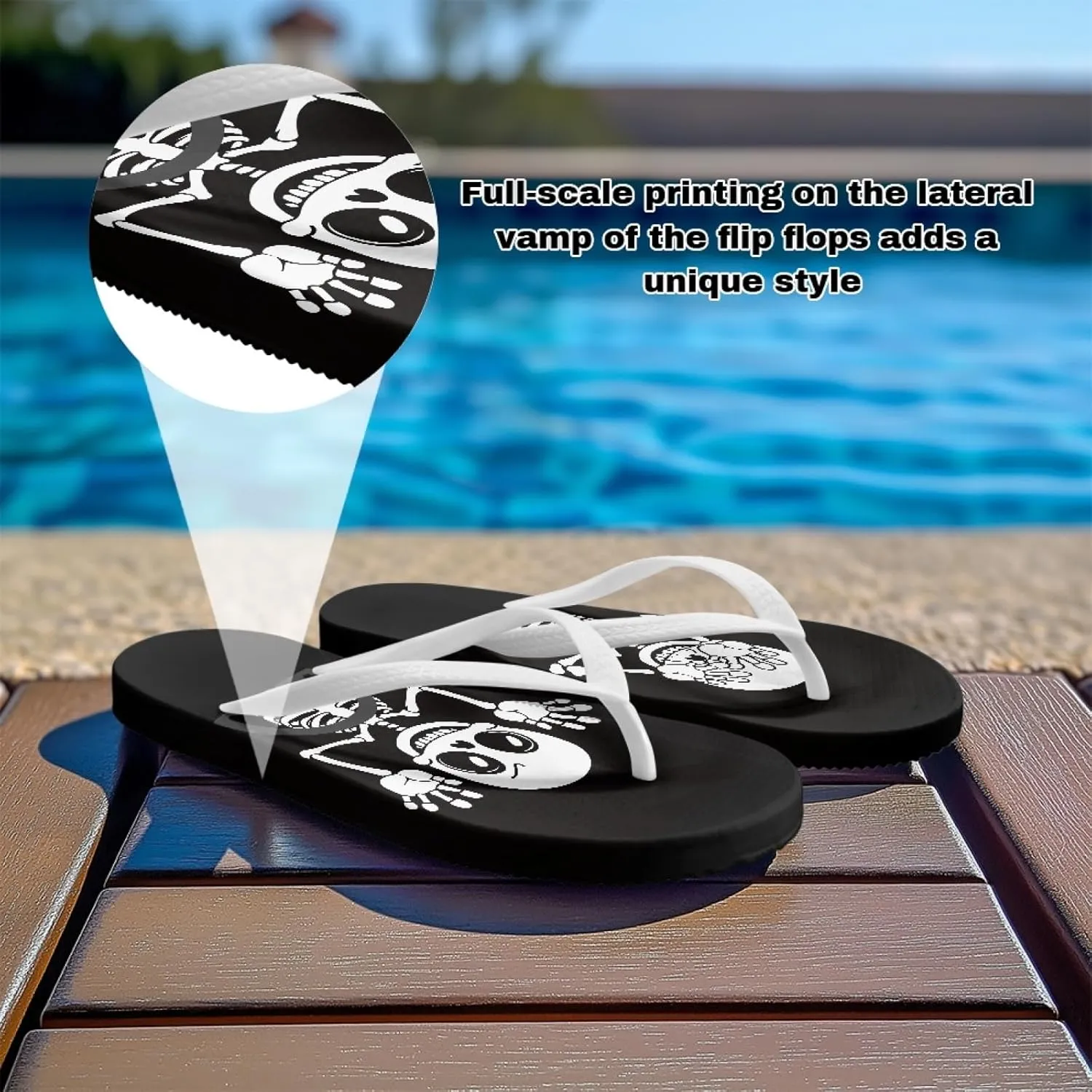 Micoklinlin Flip Flops for Women Summer EVA Sandals for Pool Beach Slip On Gym Bathroom Shower Shoes Walking Slipper Shoes