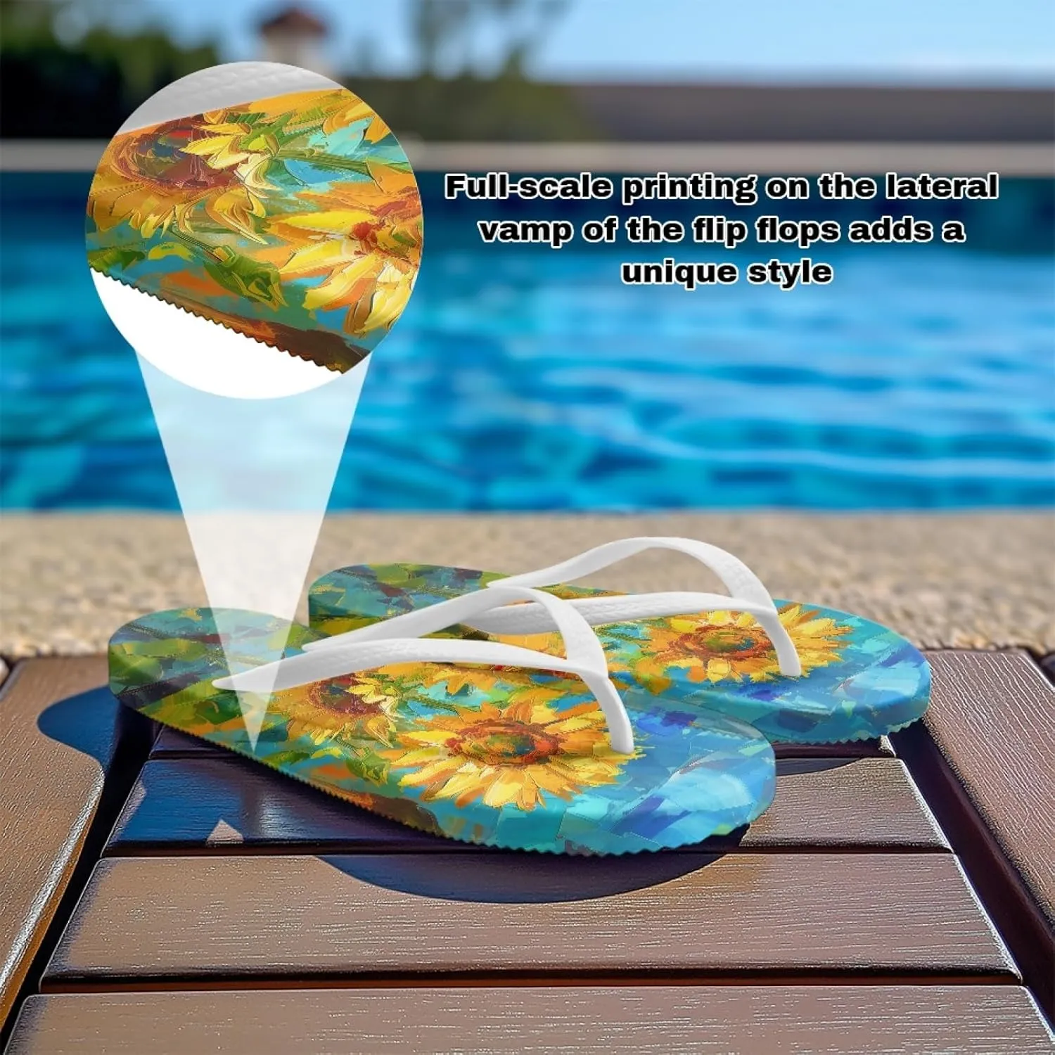 Micoklinlin Flip Flops for Women Summer EVA Sandals for Pool Beach Slip On Gym Bathroom Shower Shoes Walking Slipper Shoes