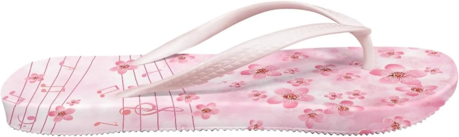 Micoklinlin Womens Flip Flops with Artistic Prints EVA Soft Shower Flat Sandals Summer Bathroom Beach Pool Rubber Slippers