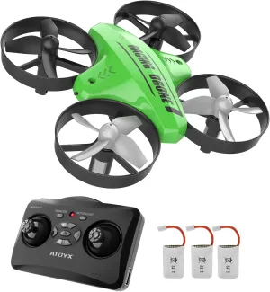 Mini Drone Easy to Fly Drone for Kids & Beginners, Indoor Outdoor Nano RC Helicopter Quadcopter with Auto Hovering, Headless Mode, Remote Control, Children's Day Gift for Boys Girls -Green