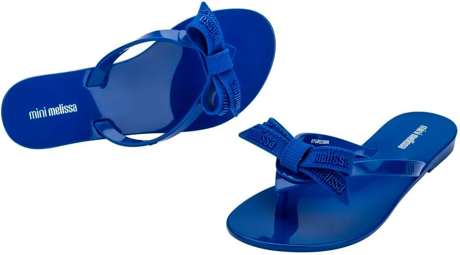 mini melissa Harmonic Collection Girls Flip Flops - Kids Slip On Sandals, Jelly Shoes