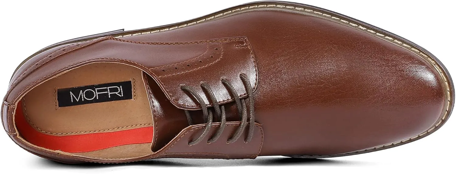 Mofri Men's Dress Shoes Formal Cap Toe Oxford Dress Shoes for Men Comfortable