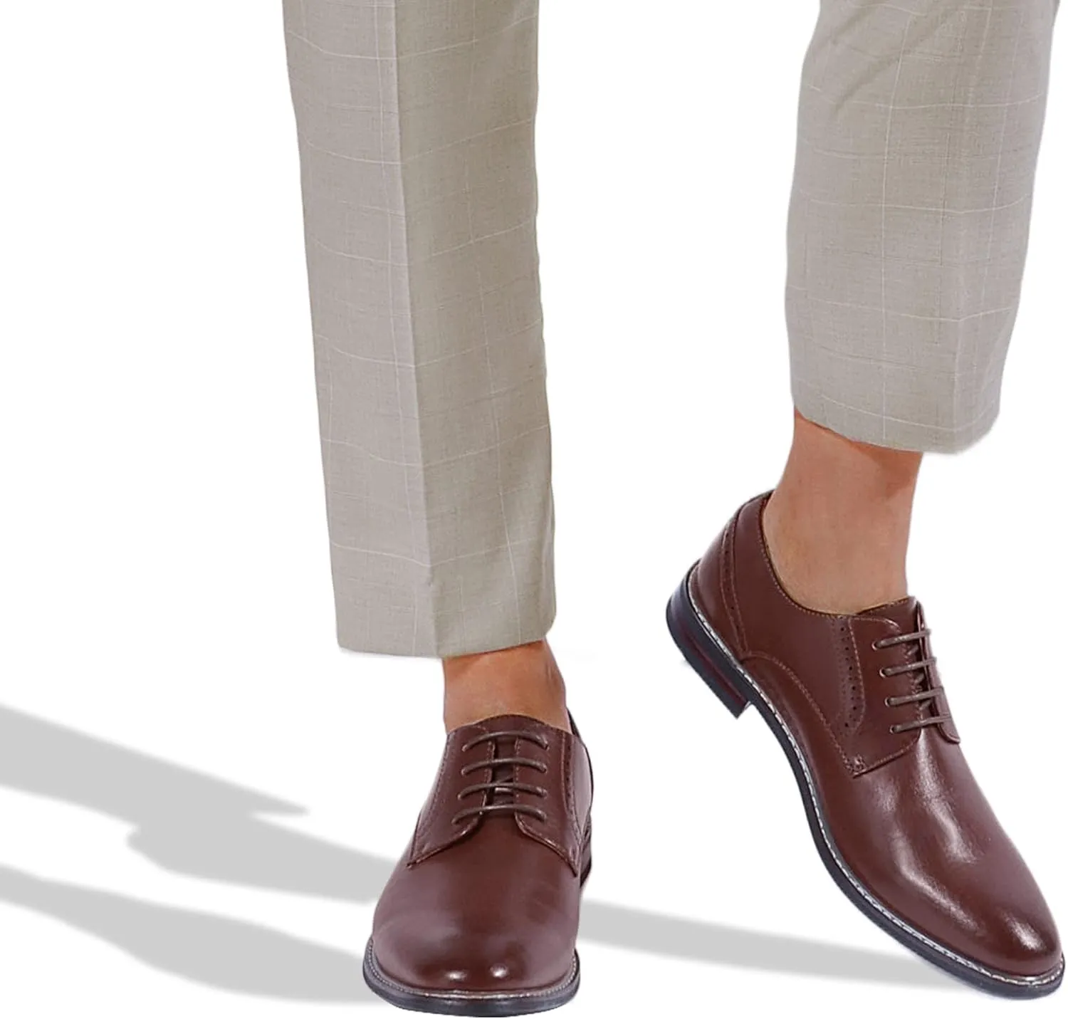 Mofri Men's Dress Shoes Formal Cap Toe Oxford Dress Shoes for Men Comfortable