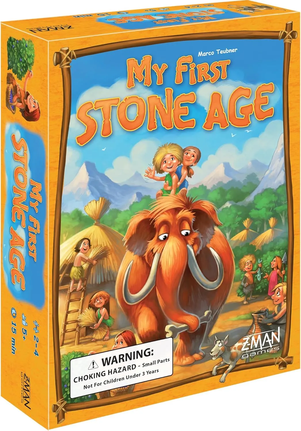 My First Stone Age Board Game - Fun, Educational Prehistoric Adventure! Resource Management Strategy Game, Family Game for Kids & Adults, Ages 5 , 2-4 Players, 15 Minute Playtime, Made by Z-Man Games