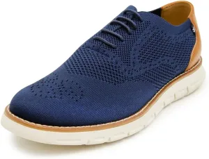 Nautica Men's Knit Dress Oxford Dress Sneakers: Breathable, Stylish, Lightweight & Comfortable - Ideal for Business or Walking