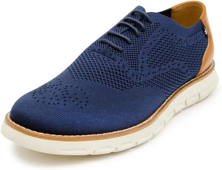 Nautica Men's Knit Dress Oxford Dress Sneakers: Breathable, Stylish, Lightweight & Comfortable - Ideal for Business or Walking