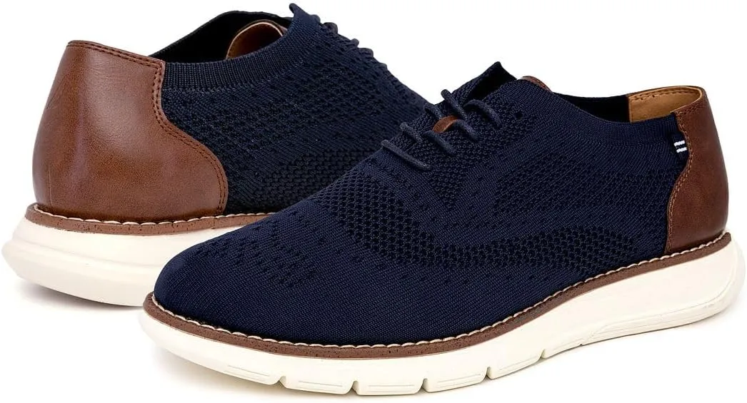 Nautica Men's Knit Dress Oxford Dress Sneakers: Breathable, Stylish, Lightweight & Comfortable - Ideal for Business or Walking