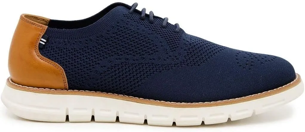 Nautica Men's Knit Dress Oxford Dress Sneakers: Breathable, Stylish, Lightweight & Comfortable - Ideal for Business or Walking
