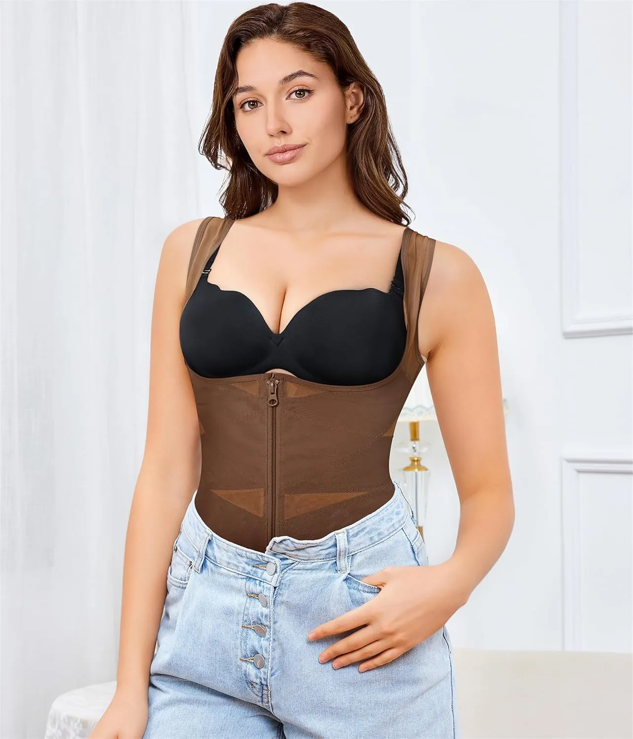 Nebility Shapewear Bodysuits for Women Tummy Control Body Shaper Waist Trainer