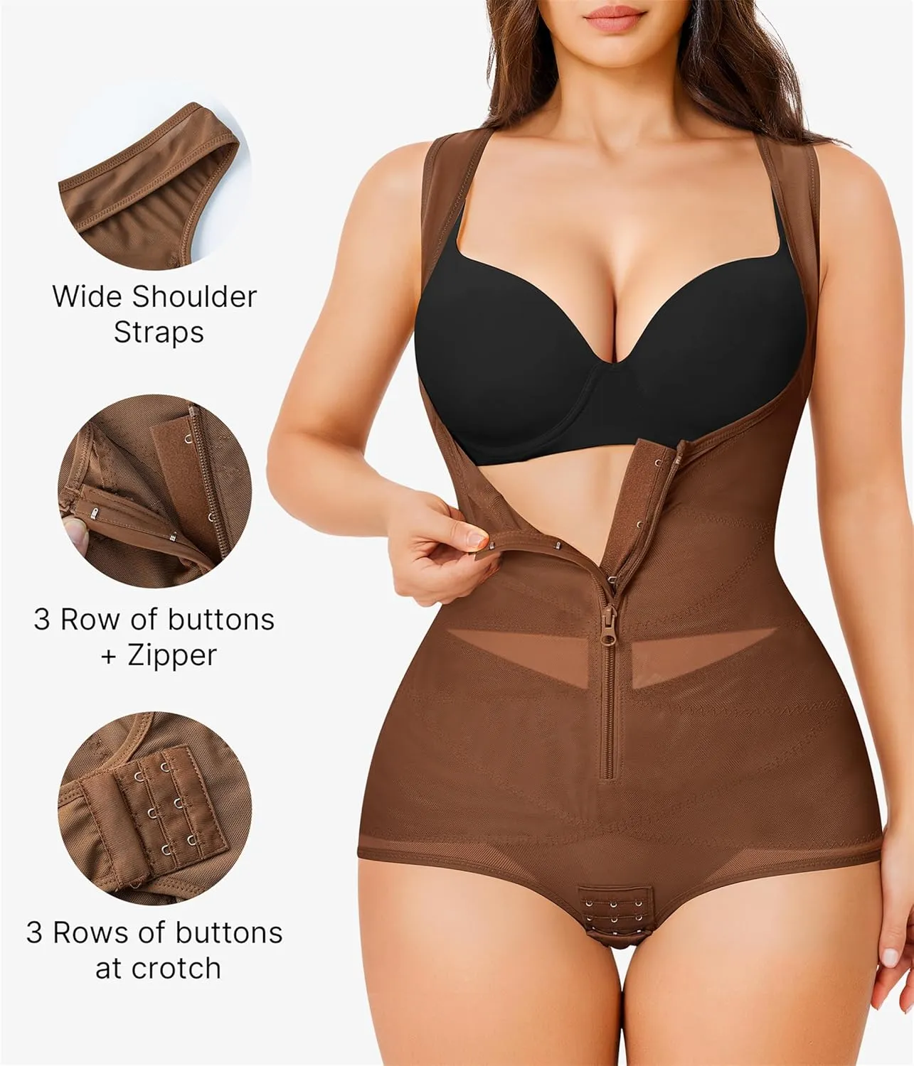Nebility Shapewear Bodysuits for Women Tummy Control Body Shaper Waist Trainer