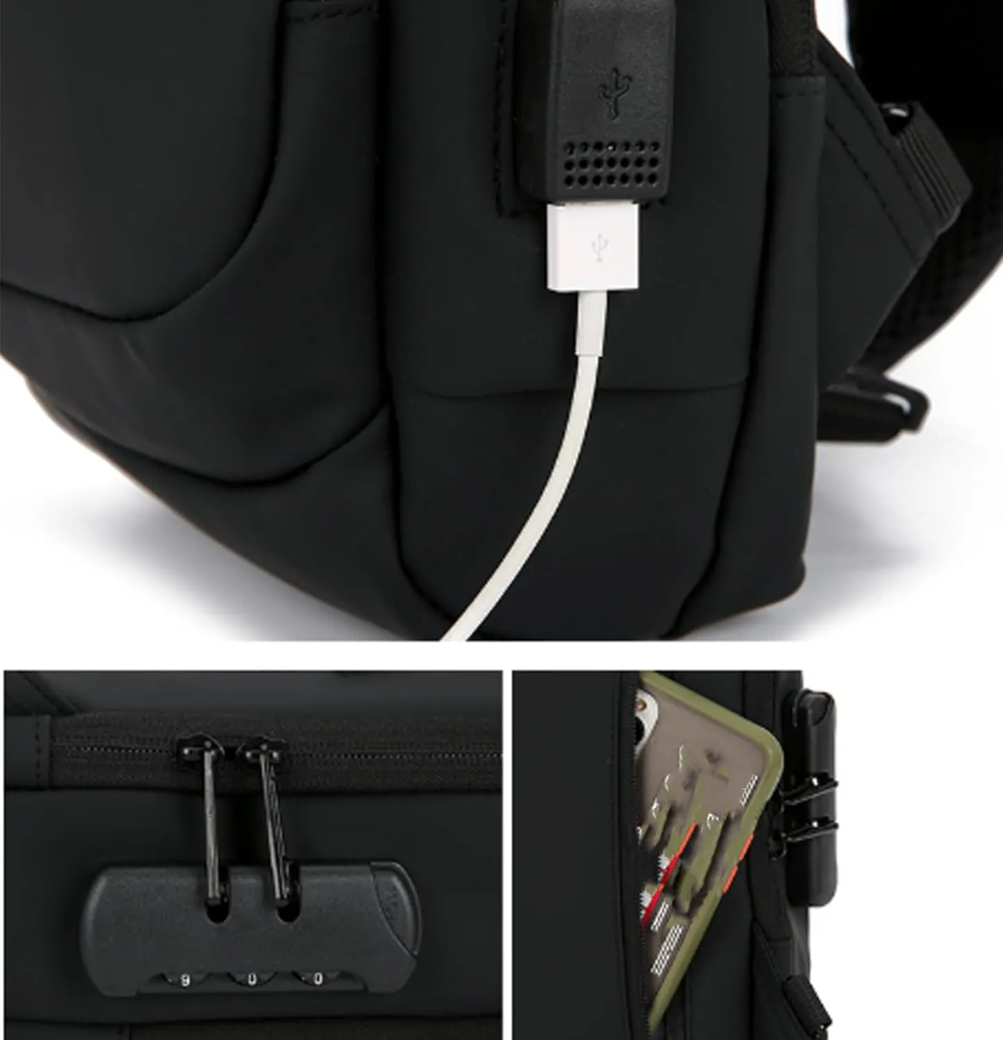 New Carbon Fiber Streamline Anti-Theft Sling Bag, Cangureras Para Hombres, Waterproof Or Daily Trips, Commutes, Sports
