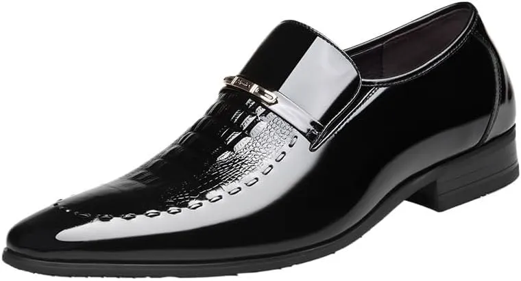 New Men Classic Dress Shoes Crocodile Leather Business Casual Formal Sneakers Plus Size Office Wedding Party Oxford Shoes