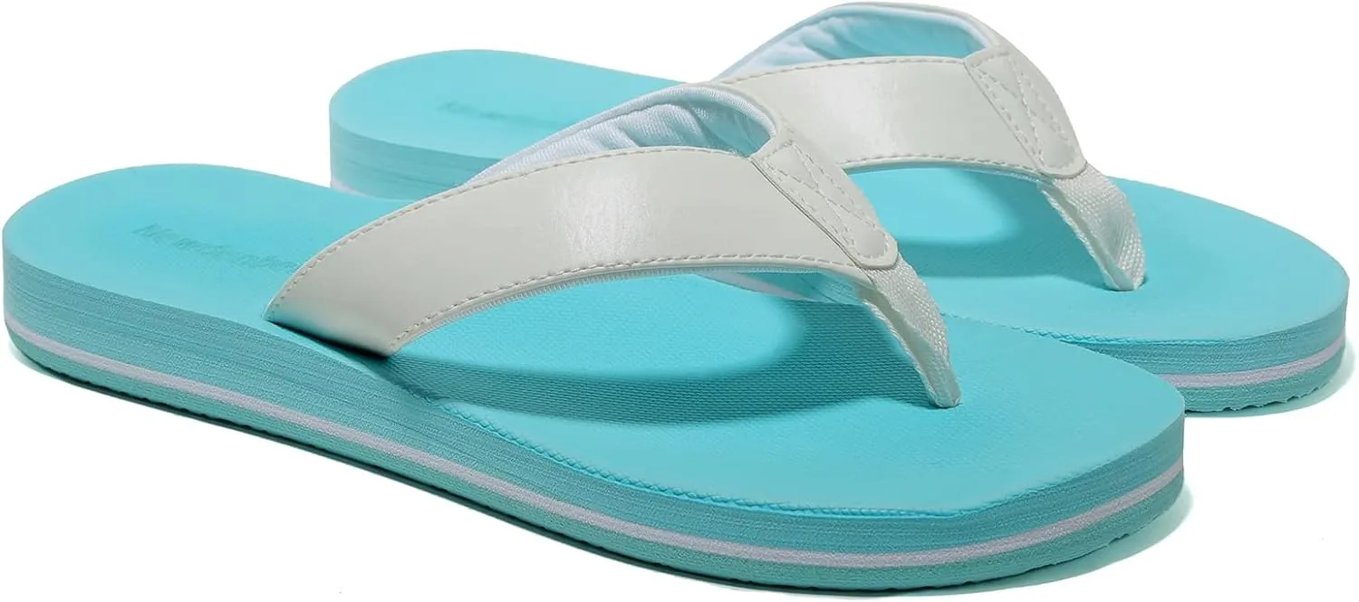 NewDenBer Women's Comfortable Flip Flops Lightweight Arch Support Summer Thong Sandals