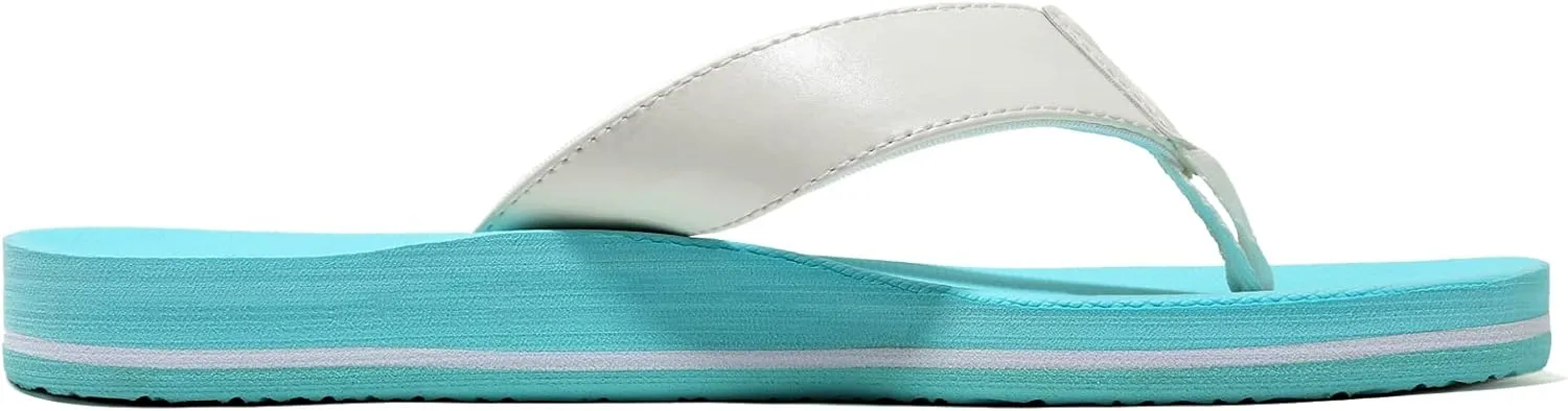 NewDenBer Women's Comfortable Flip Flops Lightweight Arch Support Summer Thong Sandals
