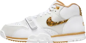 Nike Air Trainer 1 "College Football Playoff Men's Shoes (FJ6196-100, White/White/Metallic Gold/Gold Leaf) Size 12