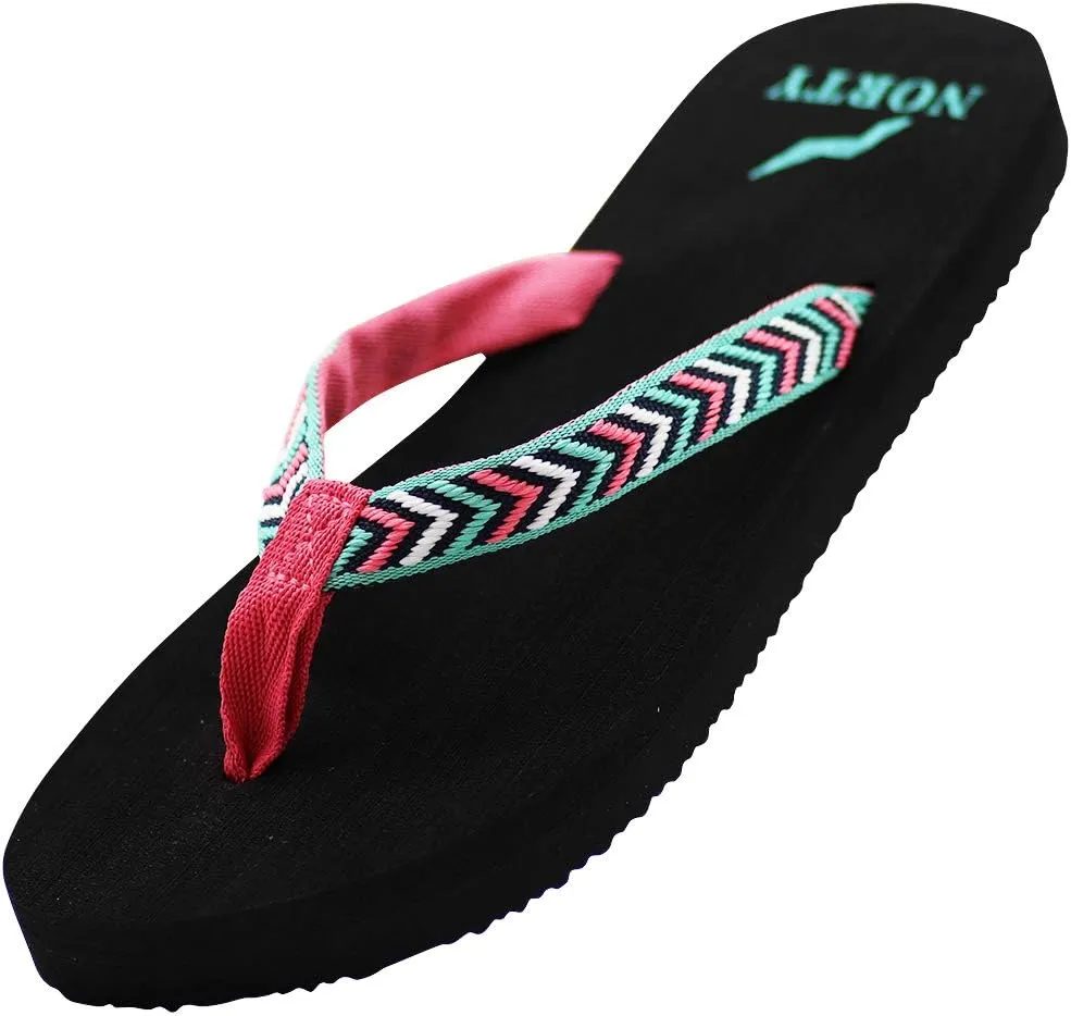 NORTY Womens Casual Flip Flop Thong Sandals For Beach, Pool or Everyday