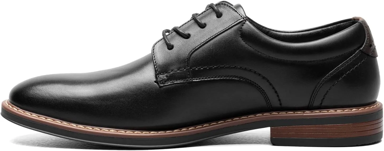 Nunn Bush Men's Centro Flex Plain Toe Oxford Dress Casual Leather Comfortable Lace Up