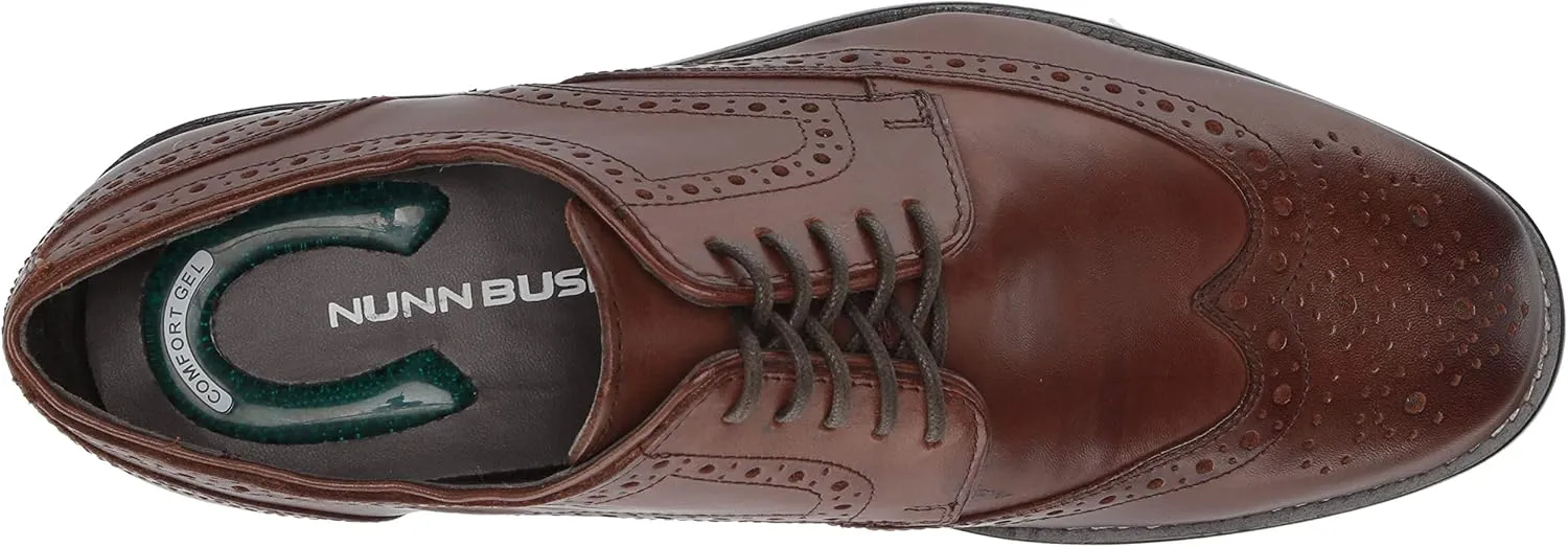 Nunn Bush Men's Nelson Wing Tip Oxford Dress Casual Lace-Up