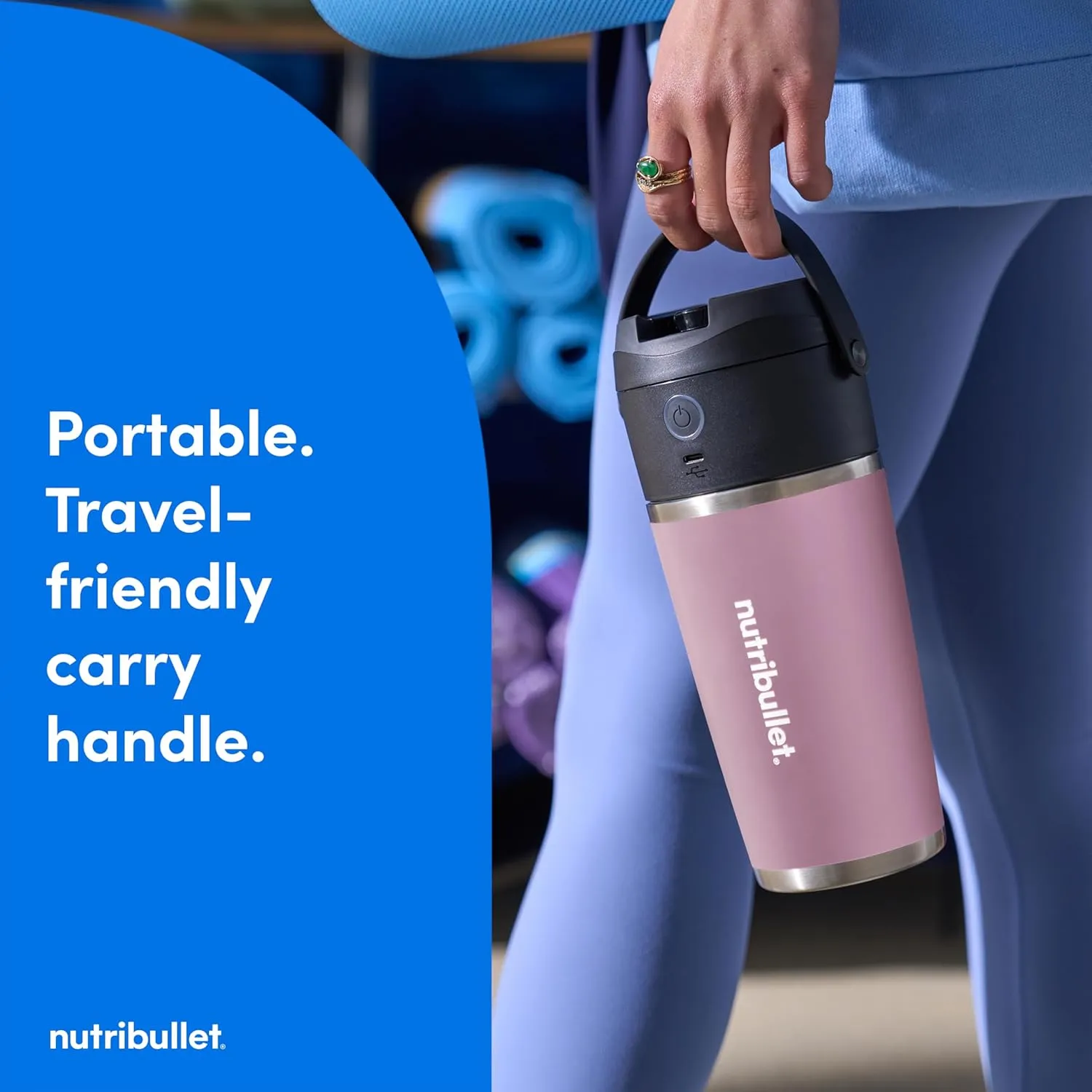 nutribullet Flip Portable Blender with Insulated Cup, Lavender, NBPB50350LAV