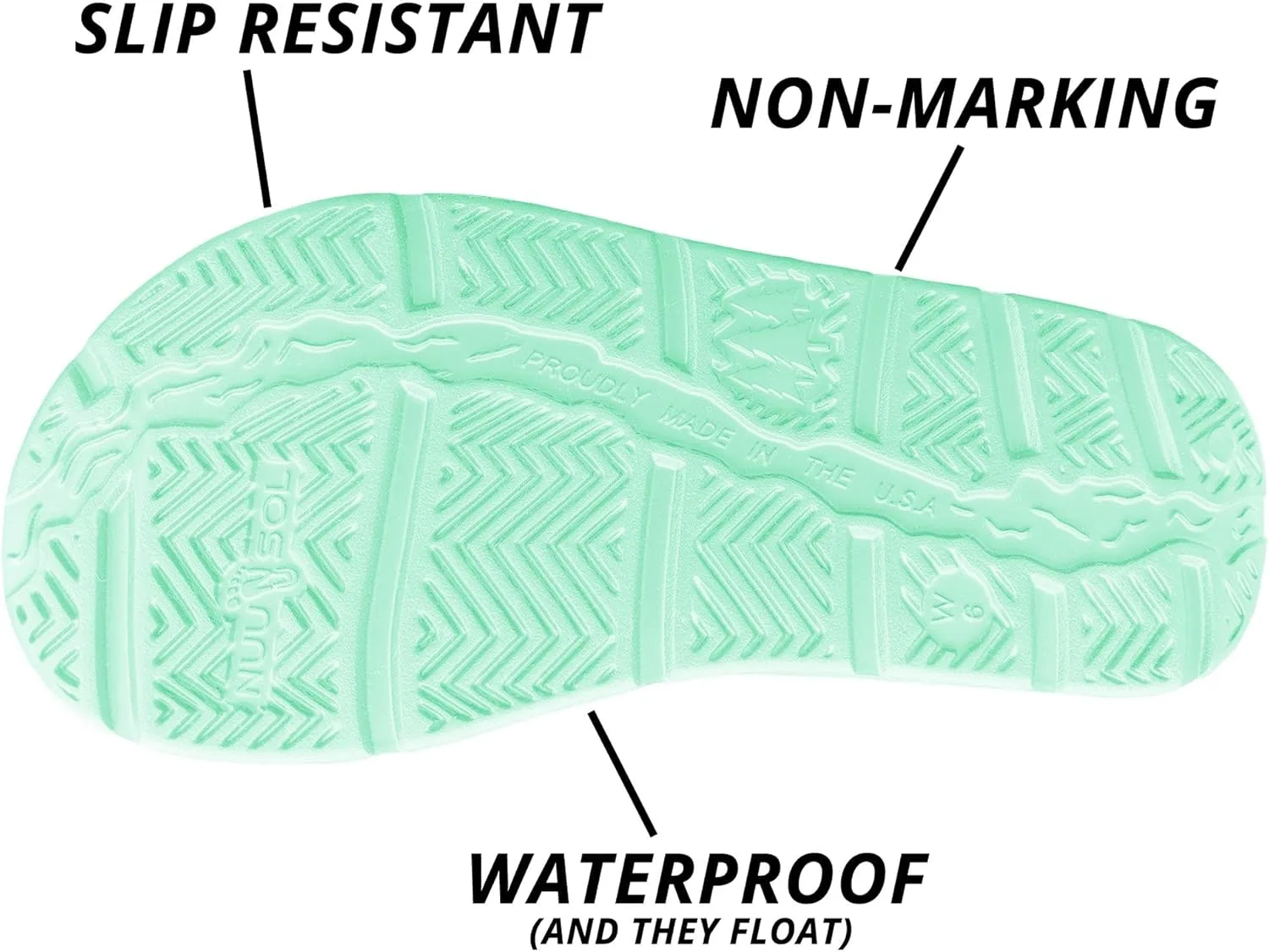 NUUSOL Unisex Cascade Flip Flops; Non-Slip Hiking/Plantar Fasciitis Footwear; Soft Cushion, Lightweight & Comfortable; Arch Support & Textured Footbed, Pain Relief for Joint, Neck & Back Injuries