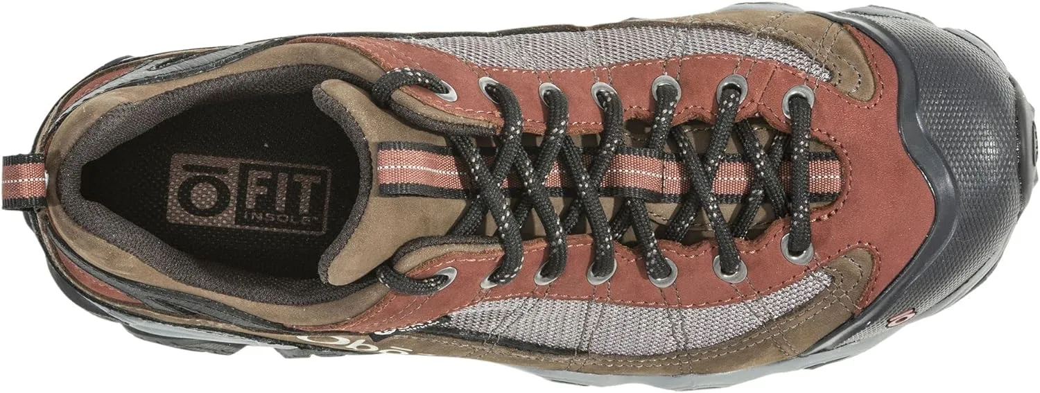 Oboz Mens Firebrand II Low B-Dry Hiking Shoes, Earth, 8.5 Wide