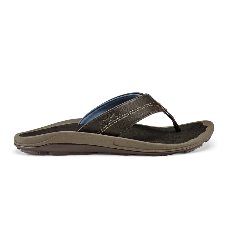 OluKai Men’s Kipi Beach Sandal - Espresso|Espresso