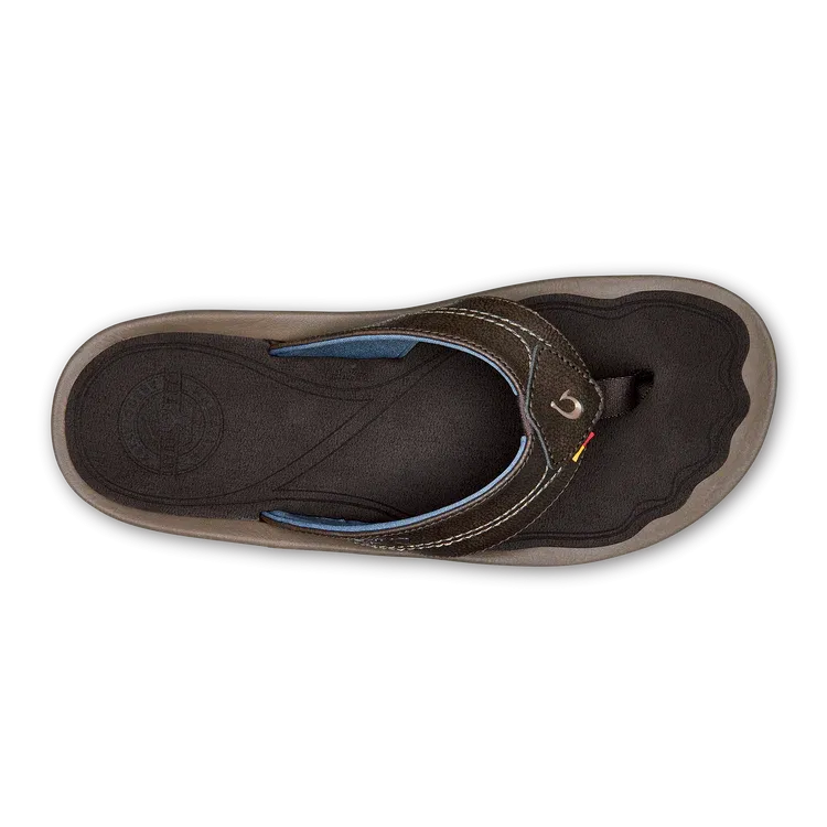 OluKai Men’s Kipi Beach Sandal - Espresso|Espresso