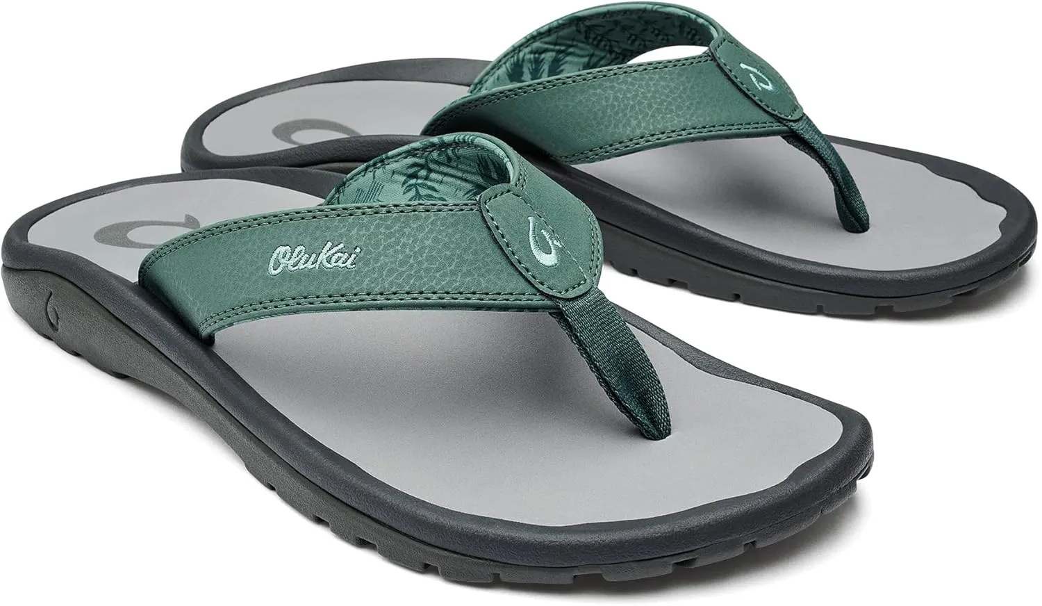 OLUKAI Ohana Men's Beach Sandals, Water Resistant Flip Flops, Arch Support & Comfort Fit, Lightweight & Durable, Enhanced Grip & Traction