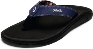 OLUKAI Ohana Men's Beach Sandals, Water Resistant Flip Flops, Arch Support & Comfort Fit, Lightweight & Durable, Enhanced Grip & Traction