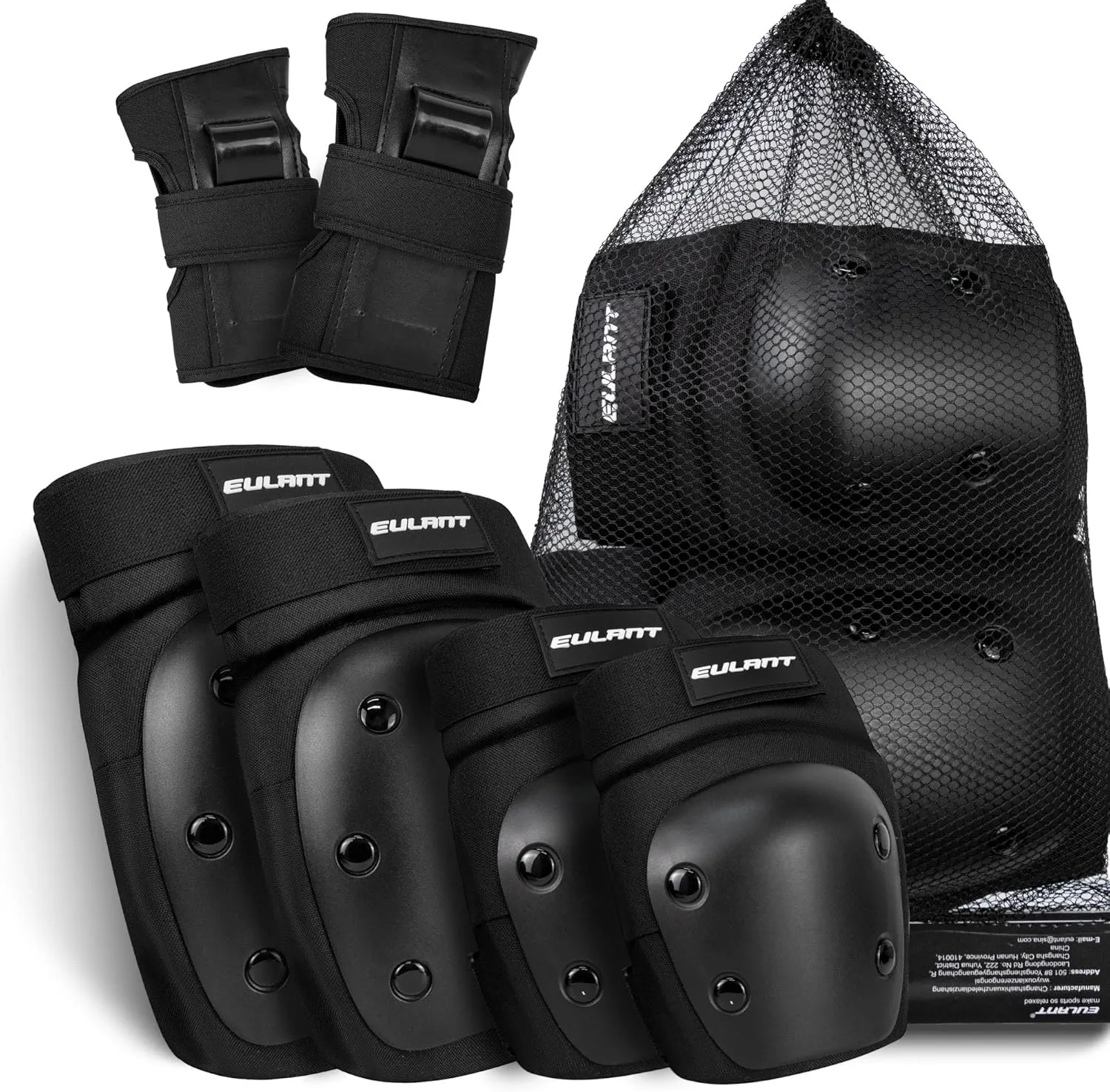 ONTYZZ Protective Gear Set Knee and Elbow Pads with Wrist Guards Inline Skate Protector for Teenagers and Adults for Inline Skating Cycling Bike Rollerblading Scooter
