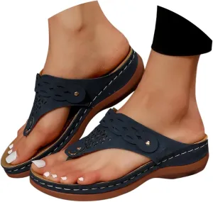 Orthopedic Sandals for Women Summer Dressy Comfortable Sandal Arch Support Wedge Slides Non Slip Flip Flops Slippers