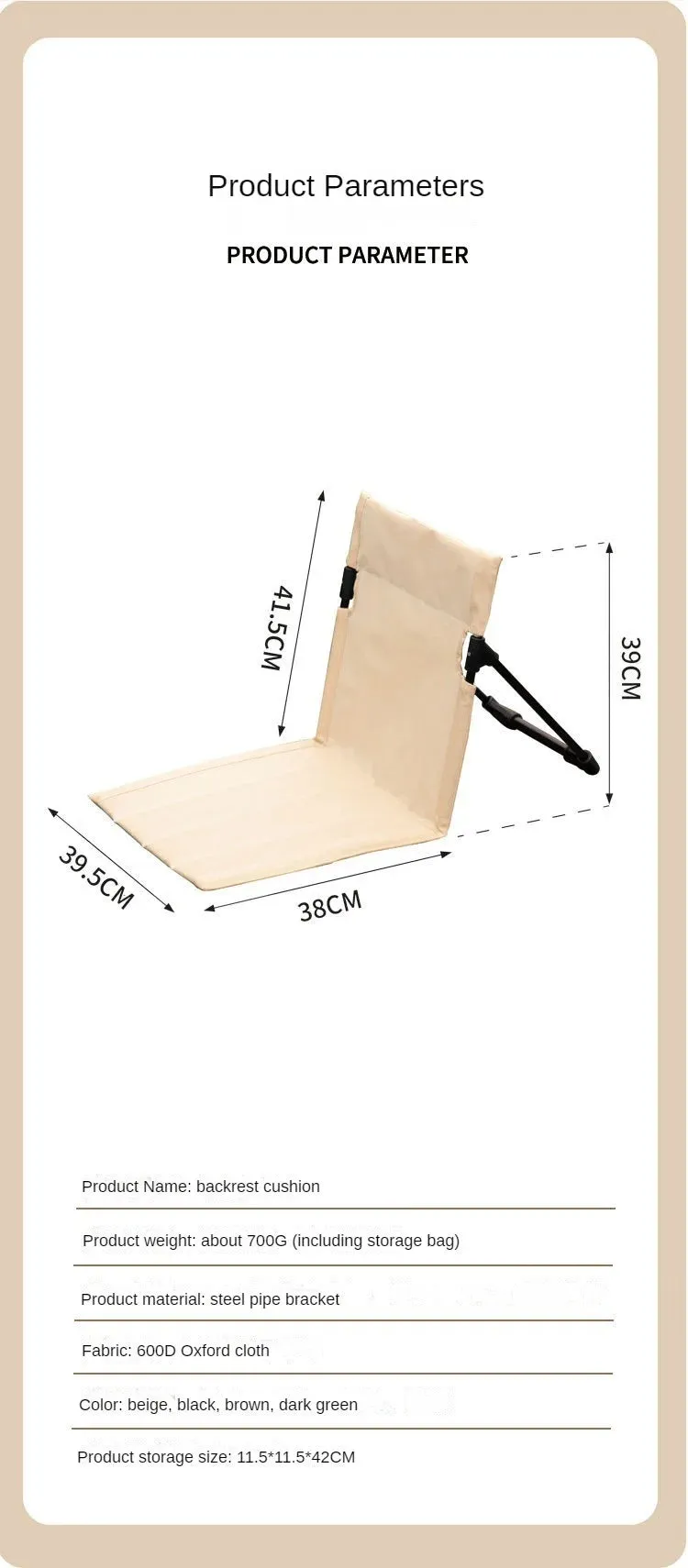 Outdoor Camping Lightweight Comfortable Folding Chair Park Leisure Beach Chair