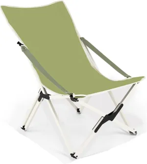 Outdoor Folding Chair, Portable Picnic Chair, Ultralight Fishing Stool, Beach Chair, Recliner, Camping Chair(Yellow,19.7inx20.9inx26.4in)
