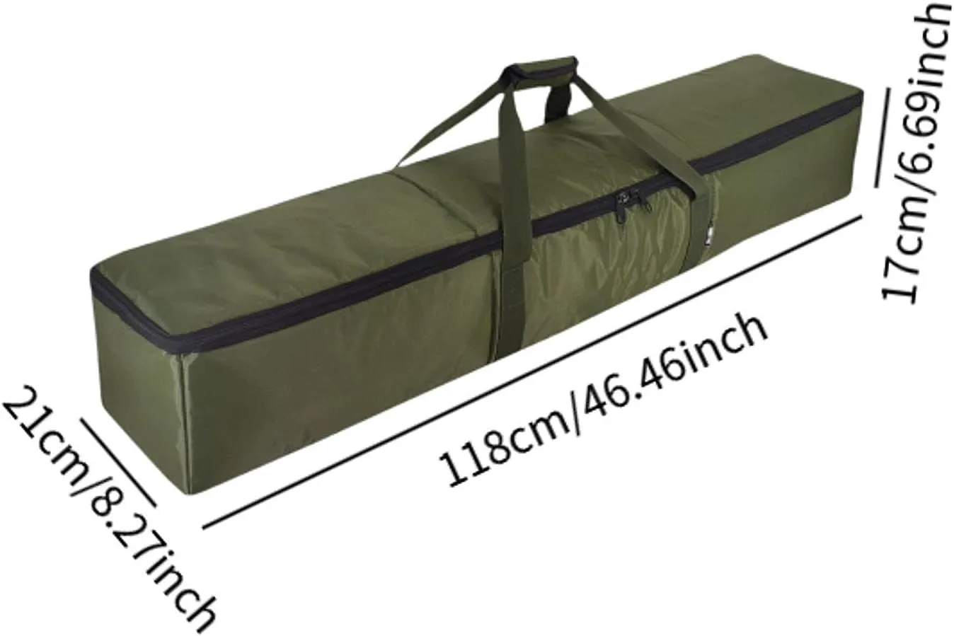 Outdoor Hammock Stand Handbag Foldable Hanging Chair Storage Bag with Comfortable Handles Zippered Duffel Bag for Yard Hiking, Green